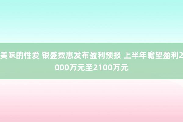 美味的性爱 银盛数惠发布盈利预报 上半年瞻望盈利2000万元至2100万元