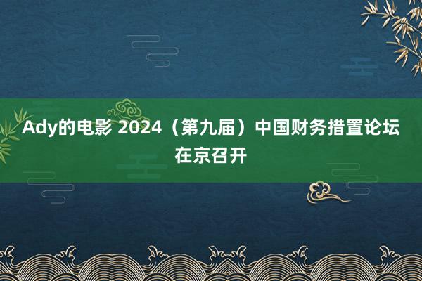 Ady的电影 2024（第九届）中国财务措置论坛在京召开