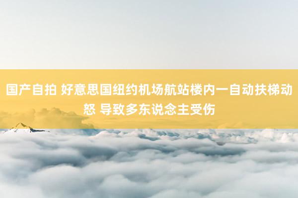 国产自拍 好意思国纽约机场航站楼内一自动扶梯动怒 导致多东说念主受伤