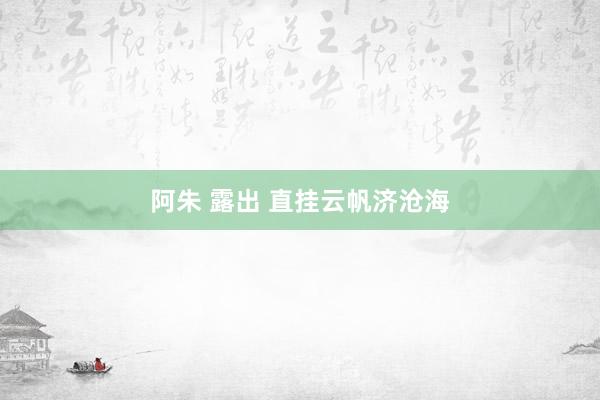 阿朱 露出 直挂云帆济沧海